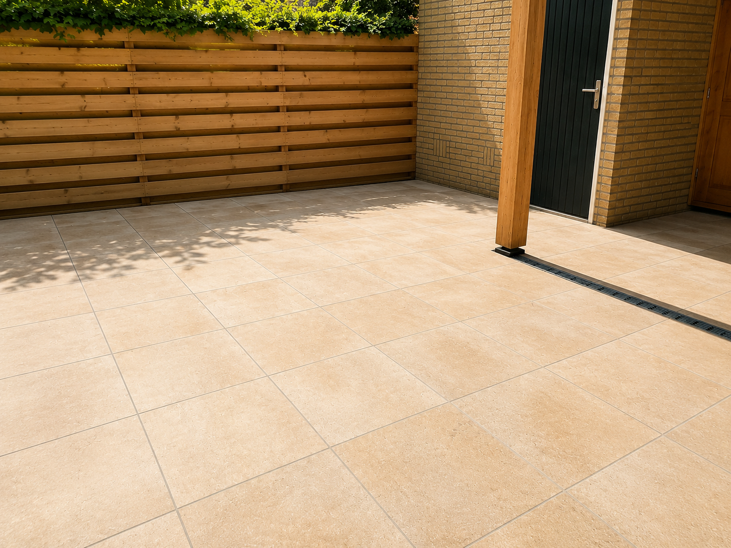 Net straatwerk voor terras of oprit