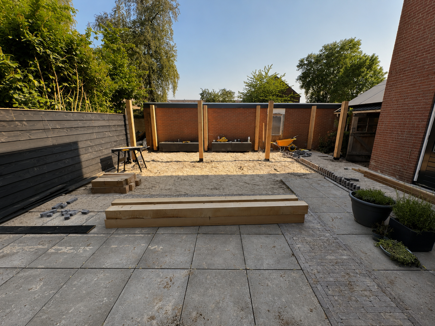 Terras aanleg project
