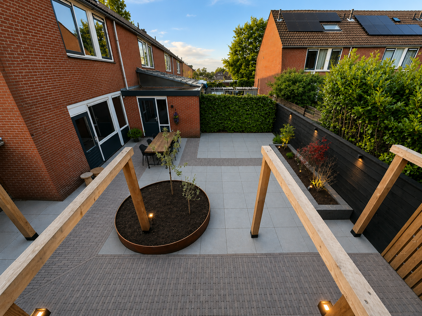 Tuin na werkzaamheden