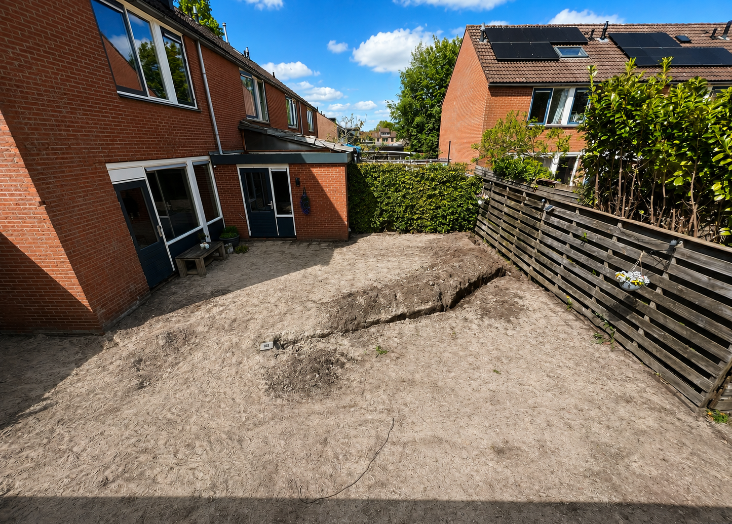 Tuin voor werkzaamheden